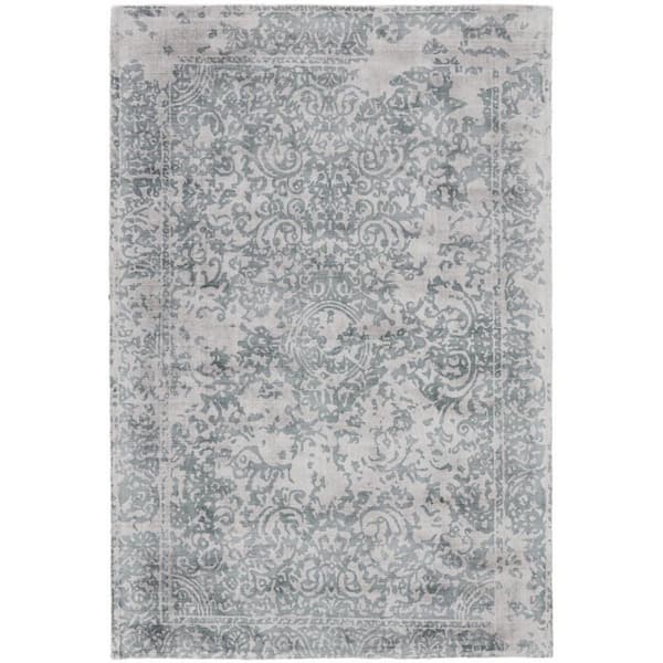 HomeRoots 8 ft. x 11 ft. Blue, Gray Abstract Area Rug