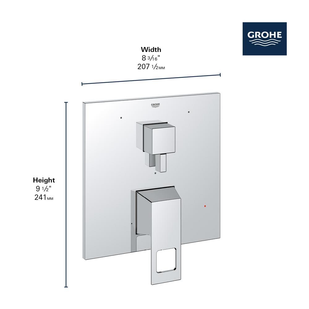 Starlight Chrome Wall-Mounted Lever Shower Valve Trim