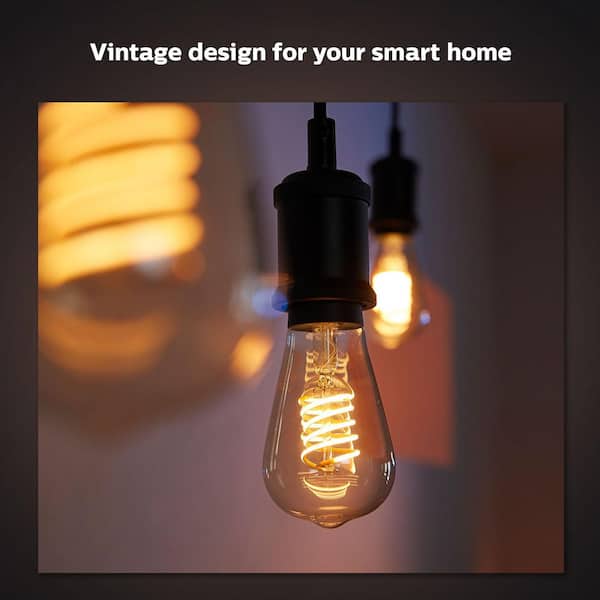 蛍光灯/電球 PHILIPS hue Single Filament bulb Amazon.com: Philips Hue 7W ST19 White Ambiance LED Smart Vintage