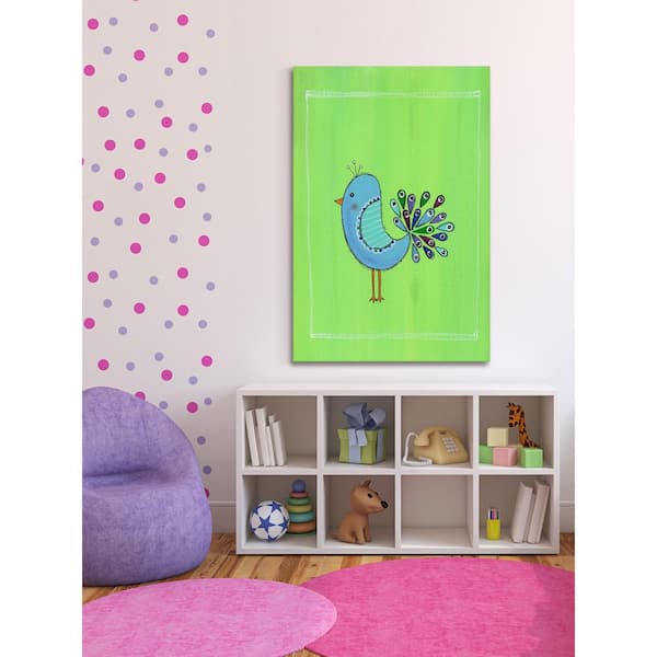 Unbranded 18 in. H x 12 in. W "Peacock Tail" by Melonie Madison Printed Canvas Wall Art