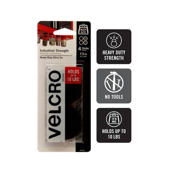 VELCRO 4 in. x 2 in. Industrial Strength Extreme Strip, Black 91839 - The  Home Depot