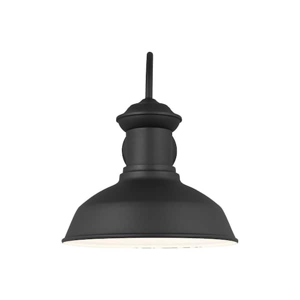 Generation Lighting Fredricksburg 1-Light Black Outdoor Large Wall Lantern Sconce