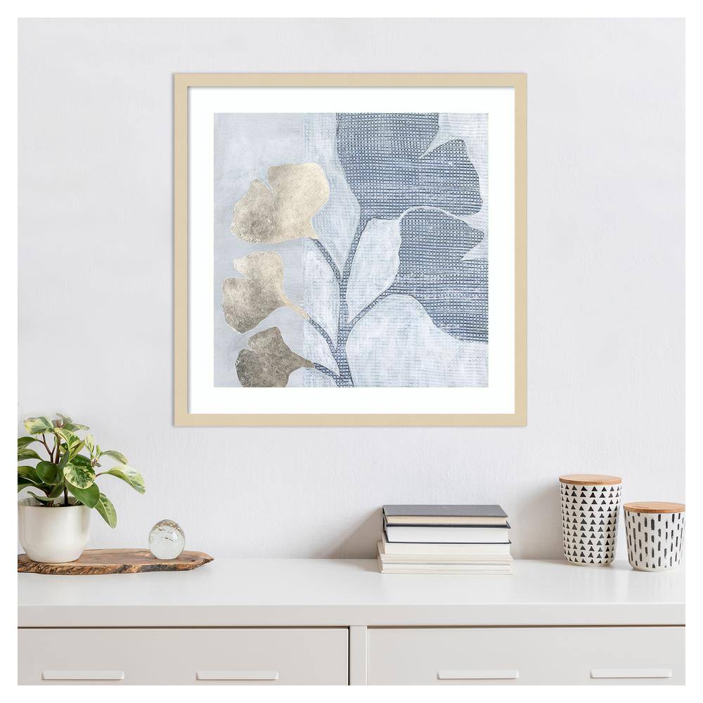 Veiled Garden IV Abstract Expressionism Framed Wall Art in Svelte Natural