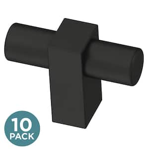 Artesia 1-3/4 in. (44 mm) Modern Matte Black Cabinet Bar Knobs (10-Pack)