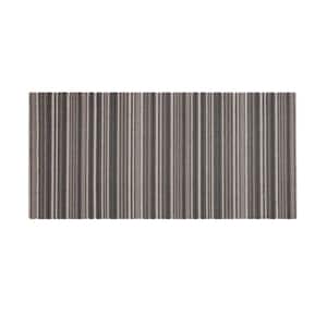 Gray Stripe 17.5 in. x 30 in. PVC Door Mat
