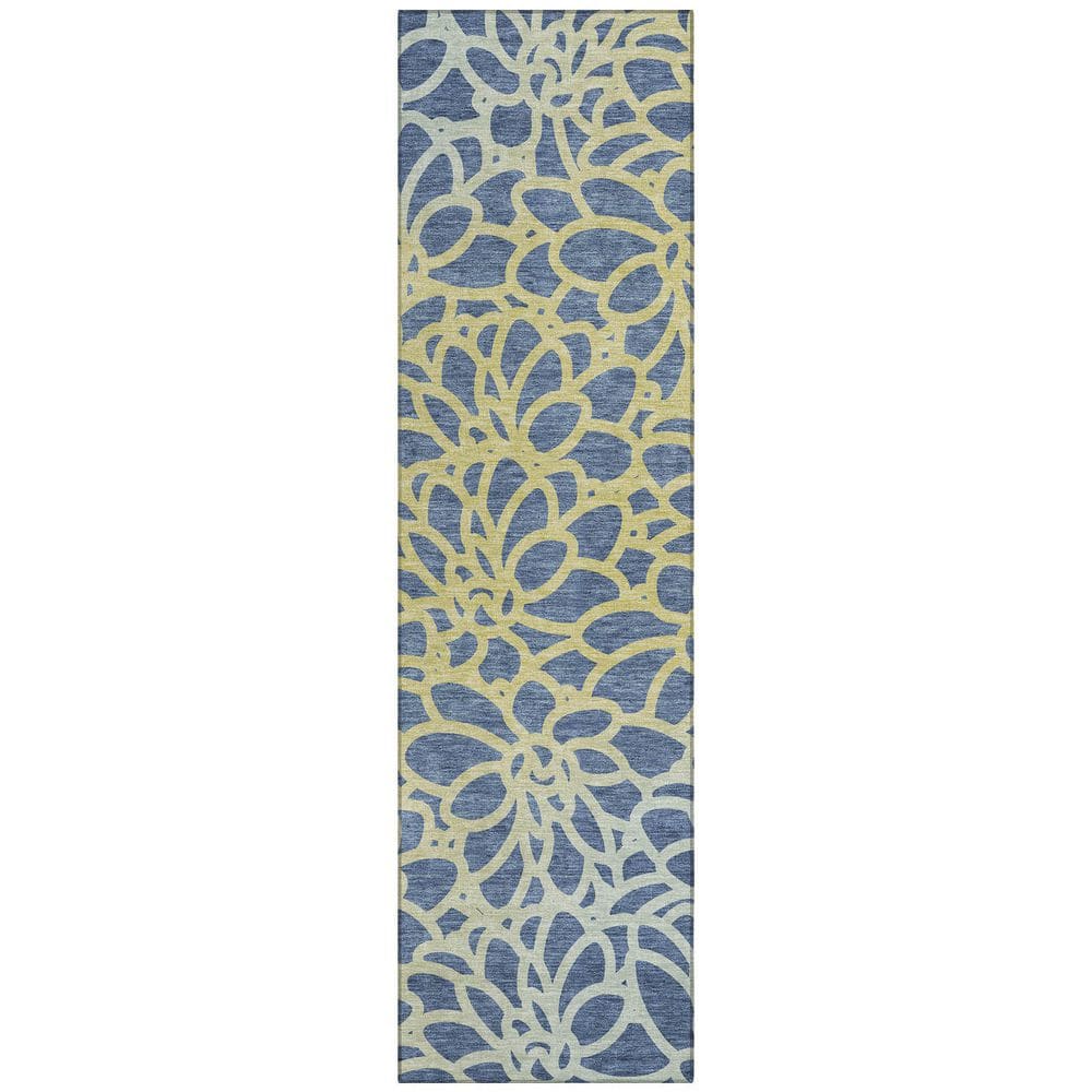 Chantille Machine Washable Indoor/Outdoor Abstract ACN2412 Navy 2 ft. x 7 ft. Runner Rug price history on PriceWatchPro