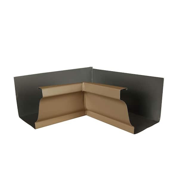 6 in. Pebblestone Clay Aluminum K-Style Inside Gutter Miter
