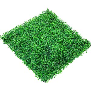 10 in. x 10 in. Green Artificial Boxwood UV-Protected Hedge Wall Mat Panel for Outdoor Indoor