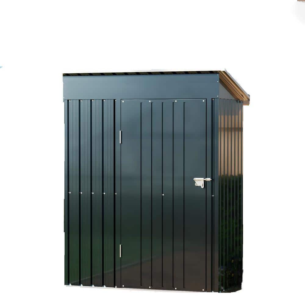 5 ft. x 3 ft. Vertical Outdoor Steel Storage Shed w/Floor Frame Lockable Door Metal Securely Tool Shed Covers 15 sq. ft. price history on PriceWatchPro