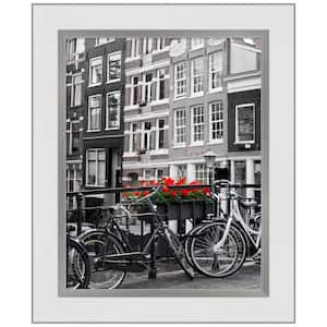 Eva White Silver Narrow Picture Frame Opening Size 11 x 14 in.