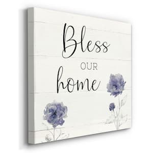 Bless Our Home 10 in. x 10 in. White Stretched Picture Frame by Carol Robinson