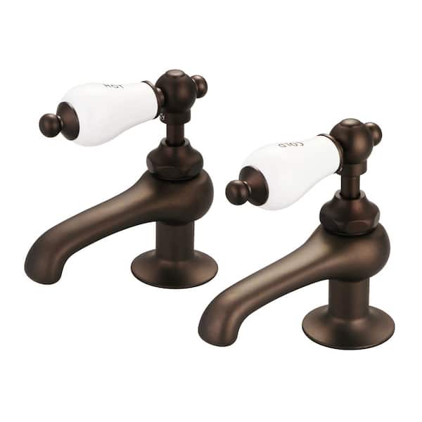 Water Creation 8 in. Widespread 2-Handle Basin Cocks Bathroom Faucet in Oil Rubbed Bronze