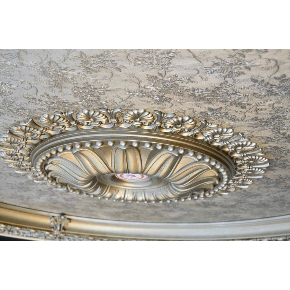 Champagne Silver and Gold 63" Round Ceiling Medallion