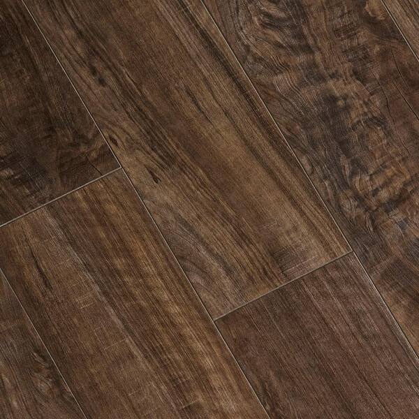 Hampton Bay High Gloss Greyson Olive 8 mm Thick x 5-5/8 in. Wide x 47-7/8 in. Length Laminate Flooring (18.70 sq. ft. / Case)