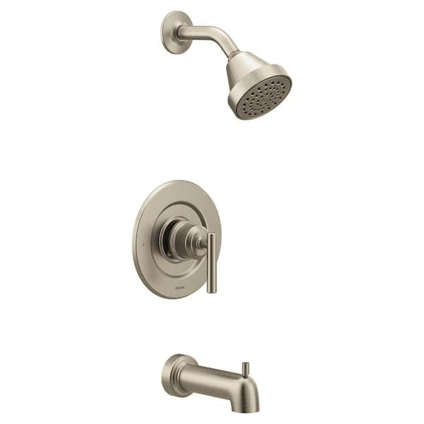 MOEN Gibson Single-Handle Posi-Temp Tub and Shower Faucet Trim Kit in Brushed Nickel (Valve Not Included)