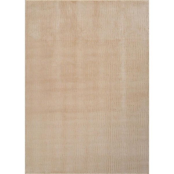 Serenity Beige Solid 8 ft. x 10 ft. Modern Non Skid Soft Indoor Area Rug