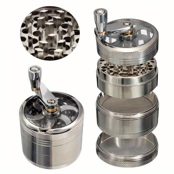 Herb Grinder Spice Herbal Metal Crusher Handle Hand Muller
