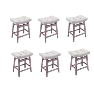 TD Garden Metal Outdoor Dining Chair with Beige Cushions (6-Pack)