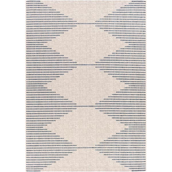 Livabliss Peroti White 5 ft. 3 in. x 7 ft. 7 in. Indoor/Outdoor Patio Area Rug