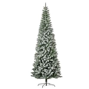 9 ft. Artificial Christmas Tree, Xmas Pencil Tree, Holiday Home Indoor Decoration for Party with Automatic Open