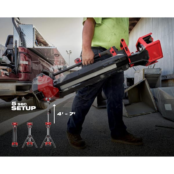 Milwaukee - M18 18-Volt Lithium-Ion Cordless 6,000 Lumens Rocket Dual Power Tower Light with Charger (Tool-Only)