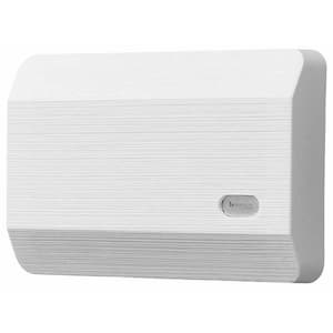 2-Note Modern Textured Design Wired Doorbell Chime, White