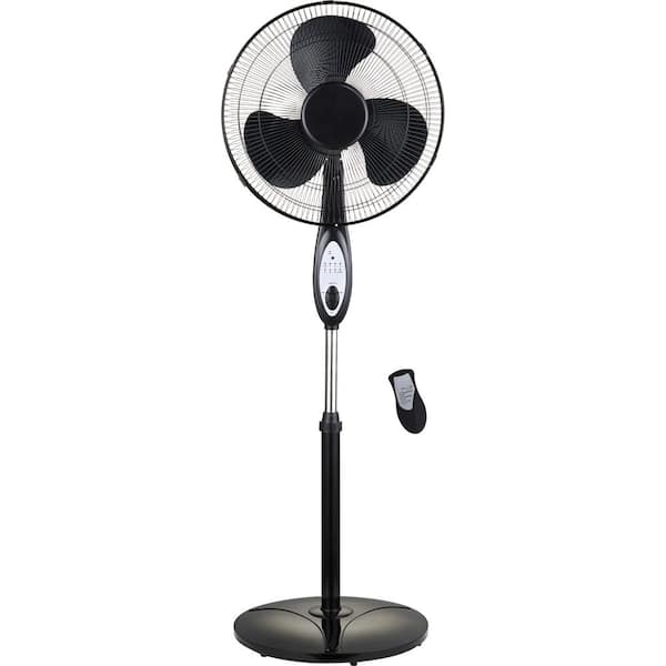 Optimus 16 in. Oscillating Pedestal Fan with Remote Control