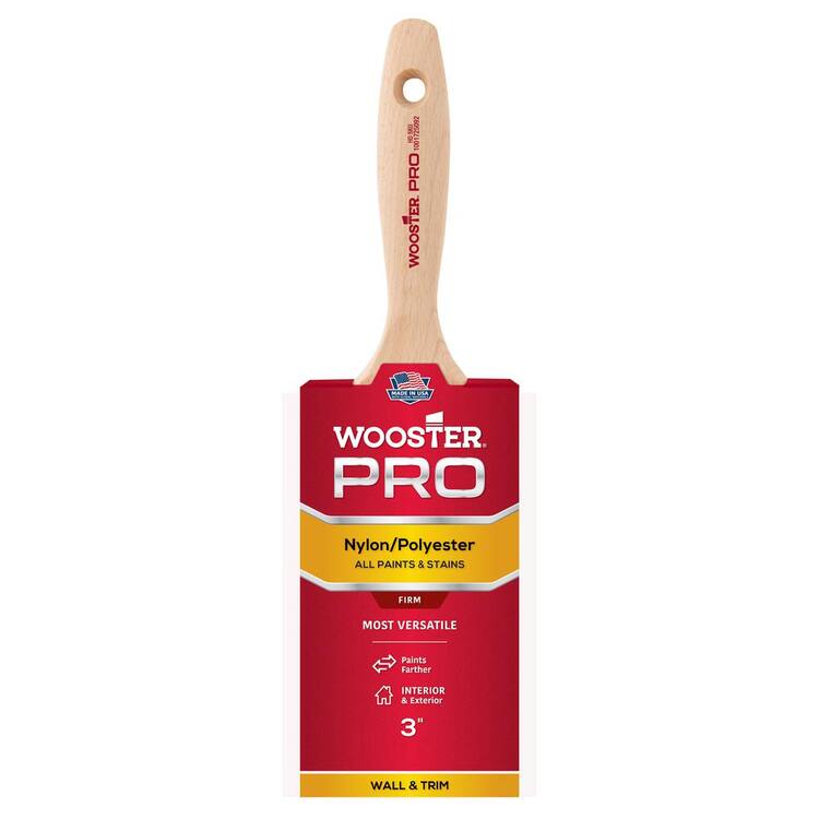 Wooster 3 in. Pro Nylon/Polyester Flat Brush