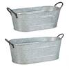 Evergreen Galvanized Container, (Set of 2) 47M1211