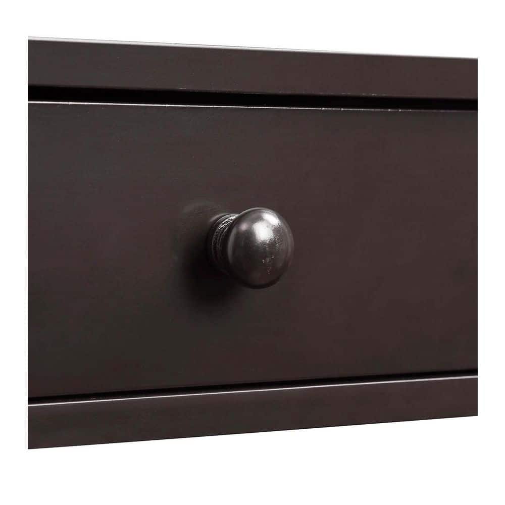 Omega 39.5 in. Espresso Rectangle Wood Top 1 Drawer Console Table with Shelves