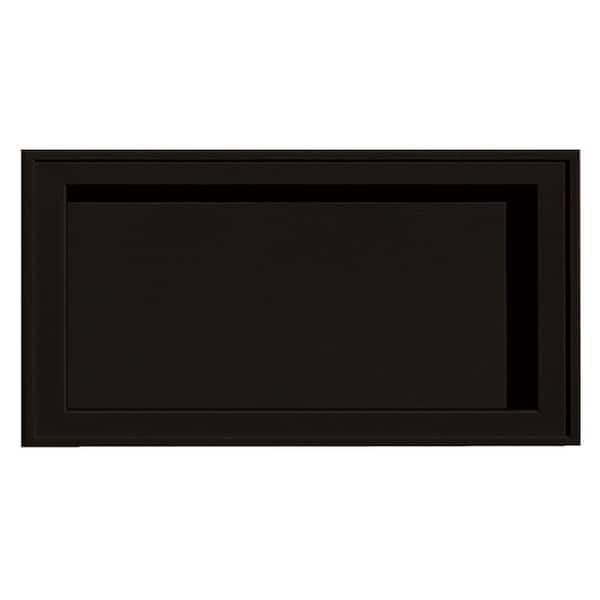 Builders Edge 7.5 in. x 14.25 in. #002-Black Recessed Jumbo Mounting Block