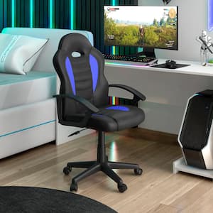 Blue Kid's Gaming and Student Racer Chair with Head Support