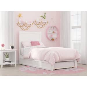 NoHo White Twin Bed with Twin Trundle