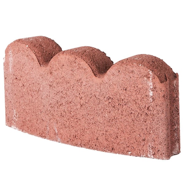 12 in. x 2 in. x 5.25 in. River Red Curved Concrete Edger (176-Pieces/164 sq. ft./Pallet)