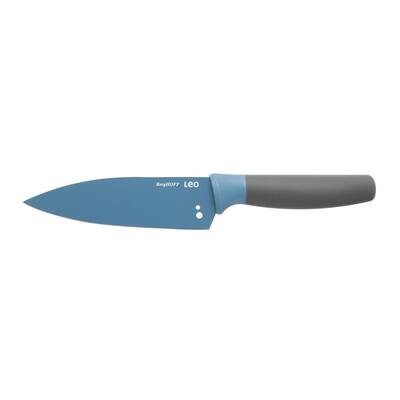Leo 5.5 in. Blue Stainless Steel Chef Knife with Herb Stripper