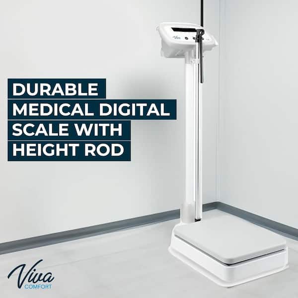 440 lbs. Capacity Digital Physician Scale with Mechanical Height Rod and BMI