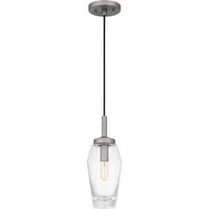 Xander 1-Light Antique Nickel Shaded Mini Pendant Light