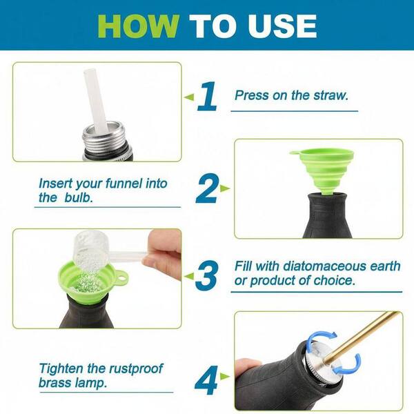 Justincity 13.1oz Indoor Diatomaceous Earth Dust Applicator Fogger