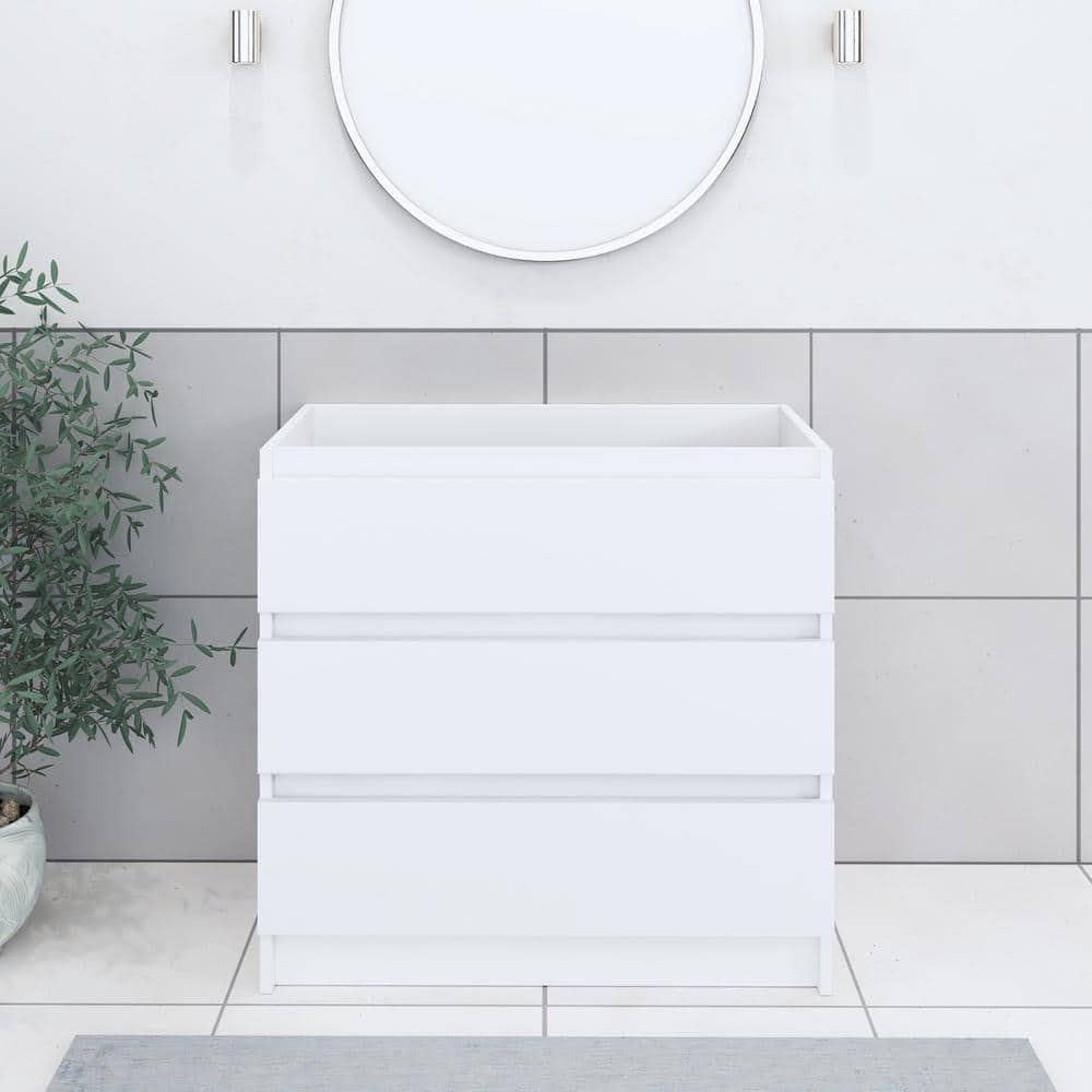 Pepper 36 in. W x 20 in. D Bath Vanity Cabinet Only in White price history on PriceWatchPro