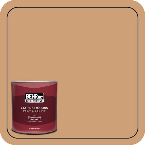 BEHR ULTRA 1 qt. #S250-4 Fresh Croissant Extra Durable Flat Interior Paint & Primer