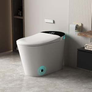 Elongated Smart Bidet Toilet 1.28GPF in White with Auto mode, Digital Display, Deodorization, Kid Mode, Massage Cleaning