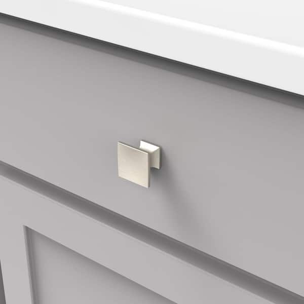 1-1/4 in. SQ Studio Collection Satin Nickel Cabinet Knob 1-1/4 in. SQ Studio Collection Satin Nickel Cabinet Knob