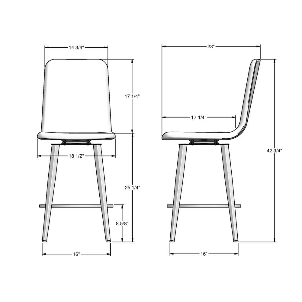 Greige Faux Leather Swivel Counter Stool with Black Metal Frame