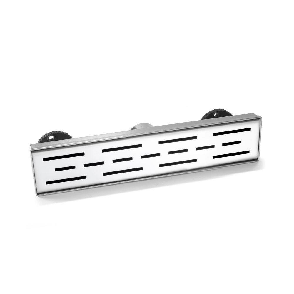 12 in. Stainless Steel Linear Shower Drain with Square Pattern Drain Cover in Brushed Nickel price history on PriceWatchPro