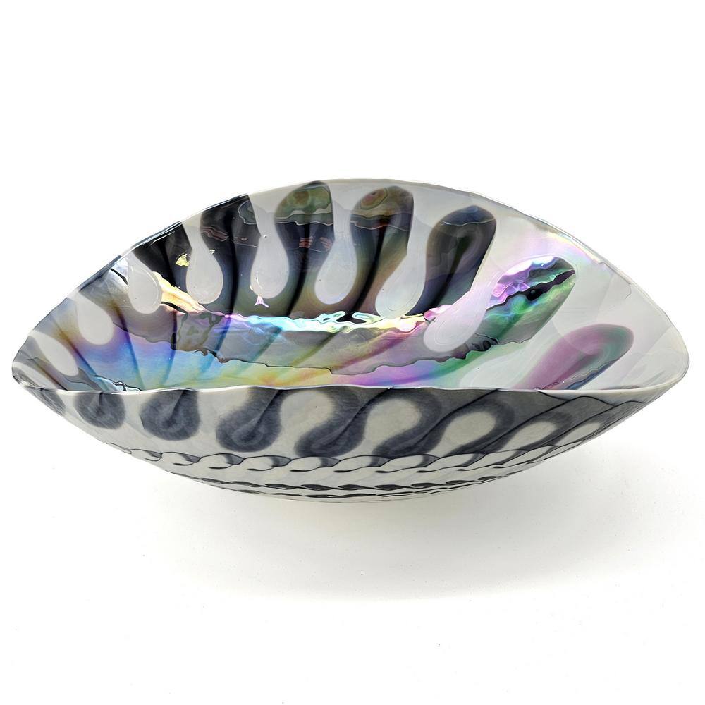 Murano 18.5'' Spira Luxe Pearl White Glass Oval Bathroom Sink