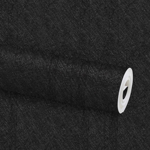Black Contact Paper Peel and Stick Wallpaper Silk Self Adhesive Wallpaper Vinyl Wallpaper(2-Roll 15.75 in. x 118.11 in.)