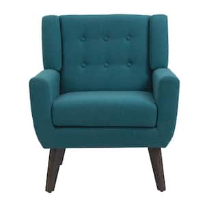 Light Blue Linen Arm Chair (Set of 1)