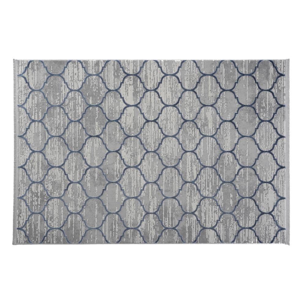 Trix Gray, Ivory and Brown 8 ft. x 10 ft. Geometric Area Rug price history on PriceWatchPro