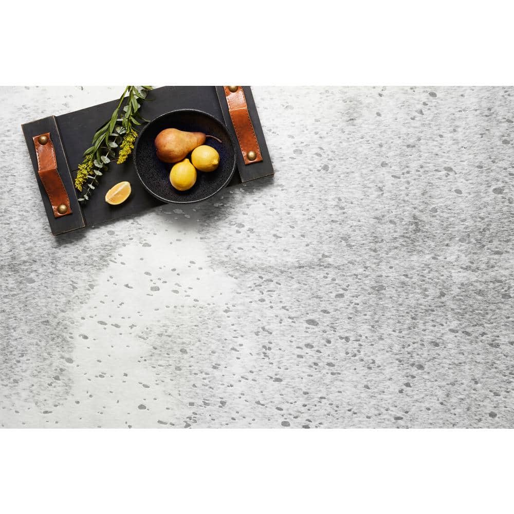 Bryce Gray and Silver Faux Cowhide Area Rug, 3'10" x 5'