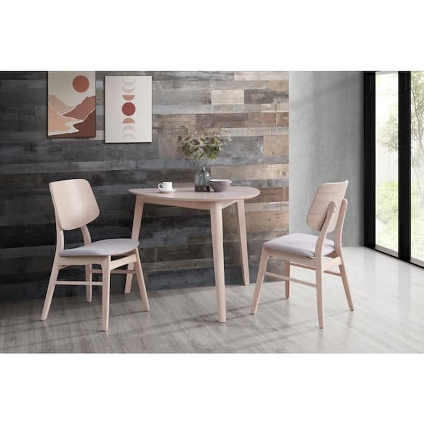 NEW CLASSIC HOME FURNISHINGS New Classic Furniture Oscar 3-Piece White Ash Wood Top Corner Table Set